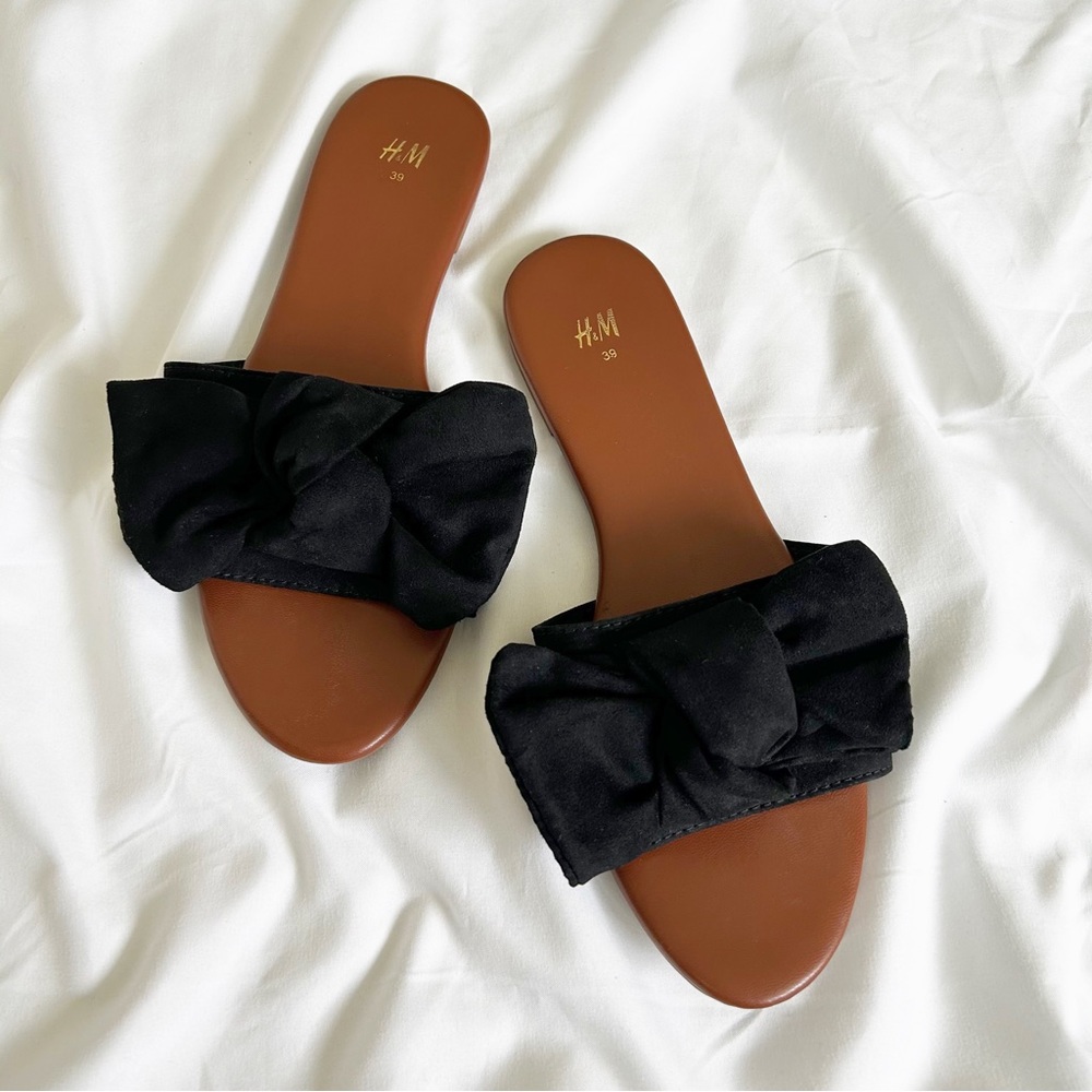 H&M Bow Sandals Black